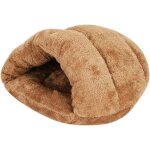 Panier pour chien chat triangle coussin douillet chiot peluche lit de couchage chat hiver automne dodo ...