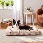 Panier chien grande taille, xl coussin chien dehoussable lavable, lit pour chiens moelleux respirant ...
