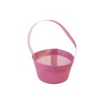 Panier couleur avec anse 24x16cm fuchsia