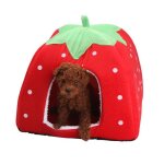 Panier a coussin chaud pour chiens et chats, tente douce a la fraise, lopard, niche d'hiver, panier ...