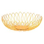 Panier de fruits et lgumes en mtal tiss, panier de fruits cratif avec ptales, assiette creuse en ...