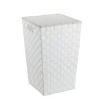 Panier � linge - adria - plastique tress� - carr� - 48 l - blanc wenko
