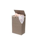 Panier � linge compactor rectangulaire pliable taupe