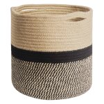 Panier � linge en corde de coton collecteur de linge collecteur plantes flexible