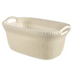 Panier � linge knit 40 l blanc cr�me curver