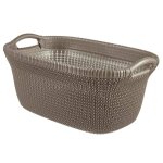 Panier � linge knit 40 l marron m�tallique curver