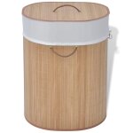 Panier a linge ovale bambou naturel Panier a linge ovale bambou naturel