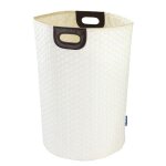 Panier � linge - wabo - polyester dessin alv�oles - 75 litres - beige wenko