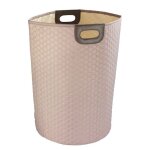 Panier � linge - wabo - polyester dessin alv�oles - 75 litres - taupe wenko