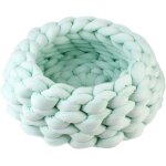 Panier fait a la main pour animal domestique, chien, chat, corde epaisse en coton tress�, coussin doux ...