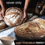 Panier a pain rond en rotin, couverture en tissu, pour la fermentation, ustensiles de cuisson, cuisine ...