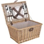 Panier de pique - nique 4 couverts en osier teint