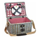 Panier pique - nique vichy rouge sully - 4 personnes - taille unique