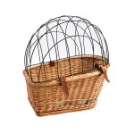 Panier de vlo arrire en osier pour chien ou chat a fixer sur porte - bagage