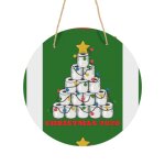 Panneau métallique rond arbre de quarantaine de papier toilette de noël 2020 en aluminium 29cm - impression ... Panneau métallique rond arbre de quarantaine de papier toilette de noël 2020 en aluminium 29cm - impression ...