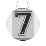 Panneau métallique rond numéro 7 seven maillot noir sports athlétique joueur en aluminium 29cm - impression ... Panneau métallique rond numéro 7 seven maillot noir sports athlétique joueur en aluminium 29cm - impression ...