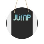 Panneau mtallique rond saut en parachute, base jump, amour sauter en aluminium 29cm - impression dcorative ...