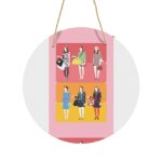 Panneau mtallique rond le style et la mode de blair waldorf en aluminium 29cm - impression dcorative ...
