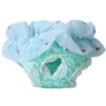 Pantalon en mousseline de soie, vtements pour animaux de compagnie, sous - vtements elastiques, dentelle, ...