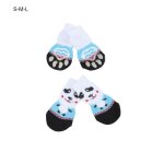 Pantoufles antid�rapantes pour animaux de compagnie, 4 pi�ces, chaussures d'int�rieur pour petits chiens, ...