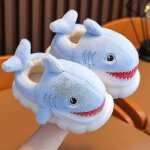 Pantoufles de requin antidrapantes chaussures intrieures rembourres en coton chaussures douces d'hiver ...
