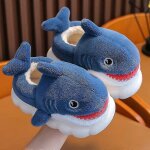 Pantoufles de requin antidrapantes chaussures intrieures rembourres en coton chaussures douces d'hiver ...