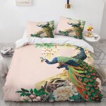 Paon parure lit housse couette cm x cm polyester coton housse de couette x ado garcon avec deux taies ...