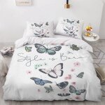 Papillon housse de couette x imprim�� d abstrait parure de lit personnes ado fille enfants microfibre ...