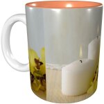 Papillon jaune avec des bougies blanches tasses a cafe tasse en ceramique de 11 oz pour le bureau et ...