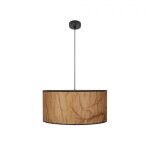 Papyrus suspension 2xe27 parchemin / noir regx50x50 cm