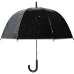 Parapluie transparent noir etoiles
