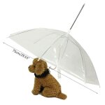 Parapluie transparent portable pour animaux de compagnie, petit chien, chat, avec chane, garder au sec ...