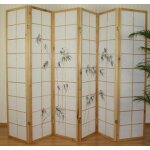 Paravent 6 panneaux japonais en bois 264x175 cm par06056 Paravent 6 panneaux japonais en bois 264x175 cm par06056