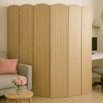 Paravent en bambou hwc - o30, cloison de s�paration, pare - vue, pliable, 6 panneaux, 170 x 245 cm