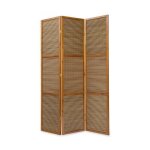 Paravent bois brun en bambou 4 pi�ces 200cmx130