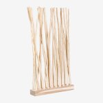 Paravent en bois de teck narel marron bois naturel