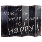 Paravent / cloison de s�paration, 6 pans motif dicton 180x240cm