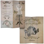 Paravent / cloison de s�paration t234, 4 pans motif boudoir 180x160cm