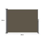 Paravent ext�rieur r�tractable 140x300 cm phoenix taupe