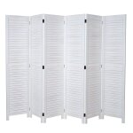 Paravent hwc - c30, paroi de s�paration, 170x243cm blanc shabby