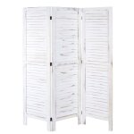 Paravent hwc - g30, cloison de séparation, pare - vue, brise - vue, style shabby chic, 170x120cm blanc ... Paravent hwc - g30, cloison de séparation, pare - vue, brise - vue, style shabby chic, 170x120cm blanc ...