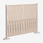 Paravent de jardin en aluminium et corde tunas beige amande 160 x 120 cm