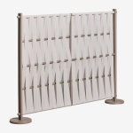 Paravent de jardin en aluminium et corde tunas beige cr�me 160 x 120 cm