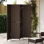 Paravent vidaxl 4 panneaux pliable marron 195x180 cm rattan synthétique Paravent vidaxl 4 panneaux pliable marron 195x180 cm rattan synthétique