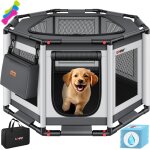 Parc pour chiots int�rieur ext�rieur cage pour chiens tissu oxford 72 x 72 x 43 cm - anthracite / gris ...