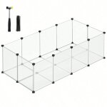 Parc enclos, cage, clture, avec plancher, intrieur, modulable, transparent, en plastique, pour cochon ...
