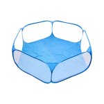 Parc pliable et portable pour petits animaux (bleu) avec sac de rangement, tente respirante, enclos d'exercice ...