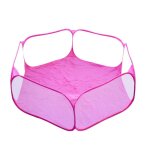 Parc pliable et portable pour petits animaux (rose) avec sac de rangement, tente respirante, enclos d'exercice ...