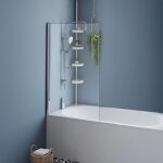 Pare baignoire 1 volet 70x120 cm avec profilé en aluminium argenté Pare baignoire 1 volet 70x120 cm avec profilé en aluminium argenté