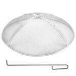 Pare - étincelles pour brasero - vevor - 40 pouces, couvercle protection acier inox, avec accessoires, ... Pare - étincelles pour brasero - vevor - 40 pouces, couvercle protection acier inox, avec accessoires, ...